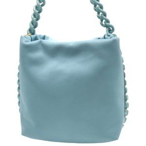 STELLA McCARTNEY Falabella Padded VEGAN LEATHER Shoulder Bag Blue - NWOT - RARE